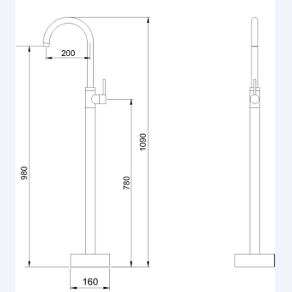 Mica Freestanding Bath Mixer
