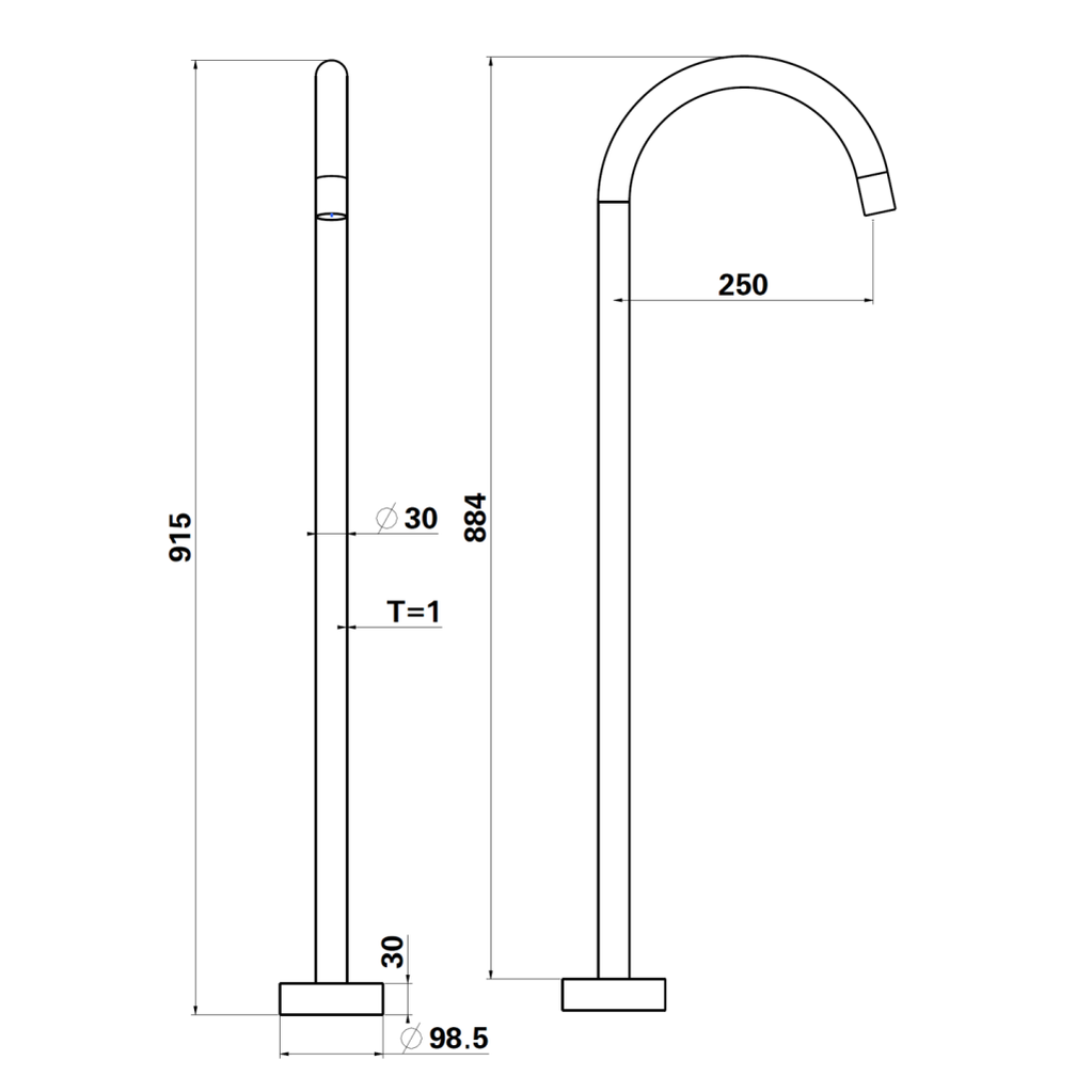 LVB Mica Freestanding Bath Spout