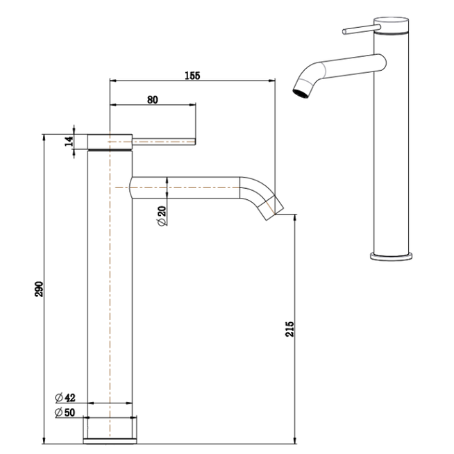 Mica Tall Basin Mixer