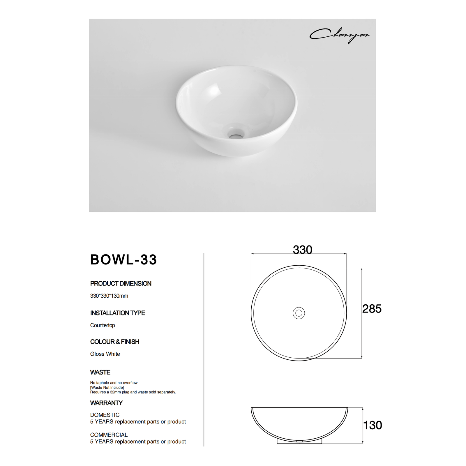 Bowl-33 at Blue Bathware