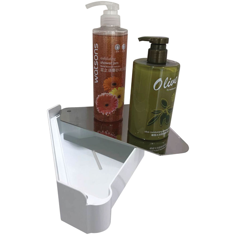 Hidden Storage Corner Shower Shelf