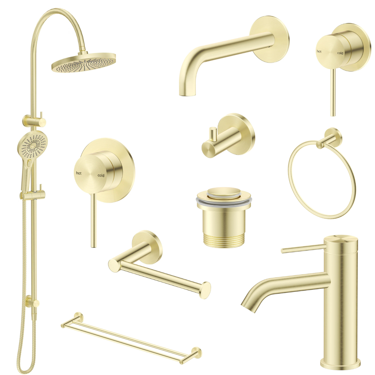 Bella Vista Mica 8-Piece Bathroom Package - French Gold