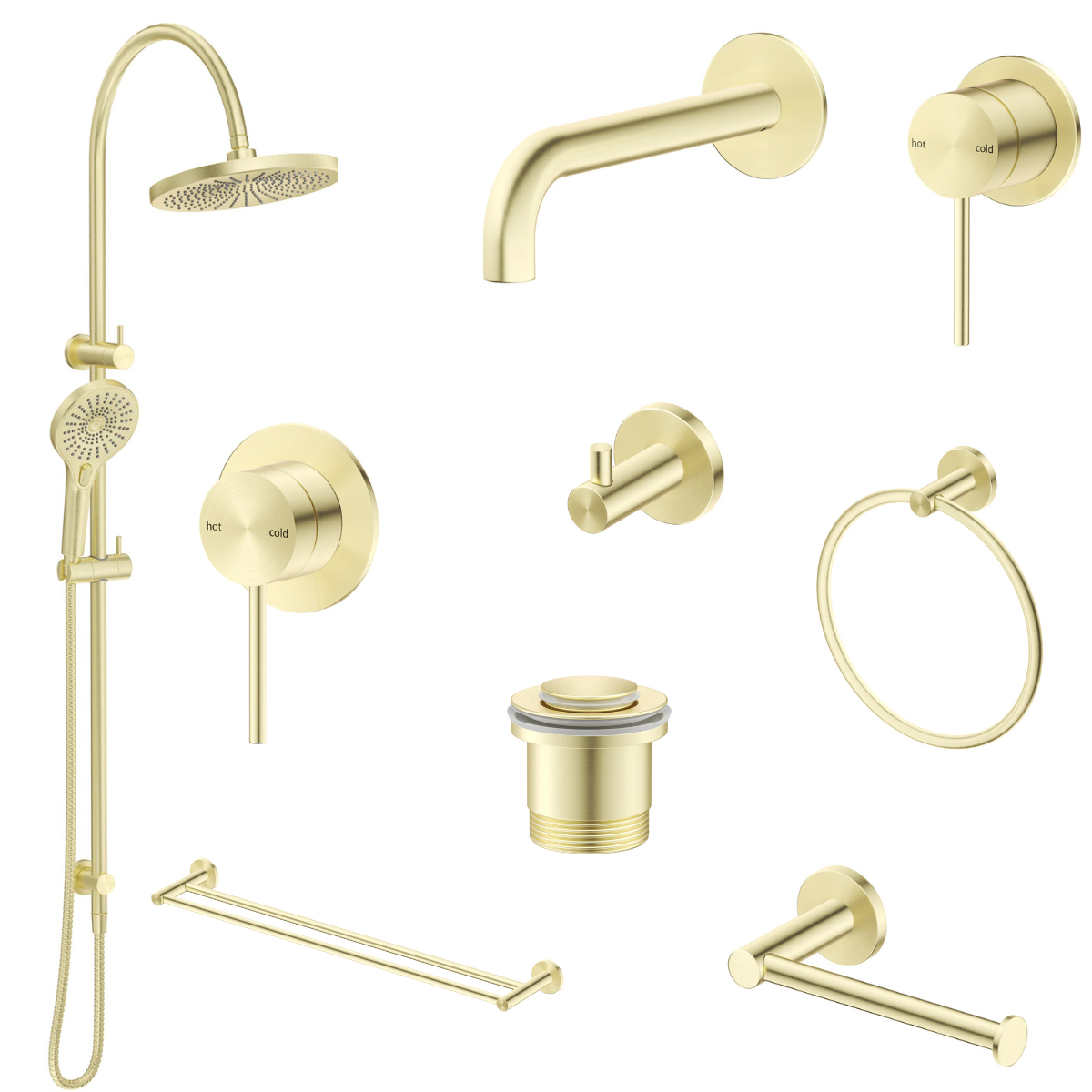 Bella Vista Mica 8-Piece Bathroom Package - French Gold