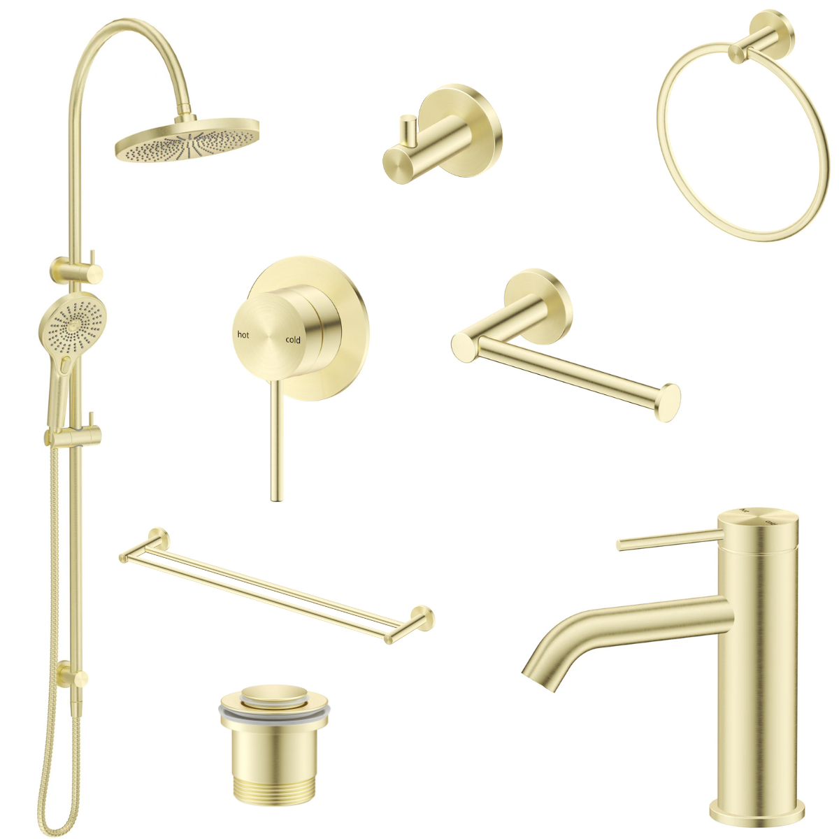 Bella Vista Mica 8-Piece Bathroom Package - French Gold