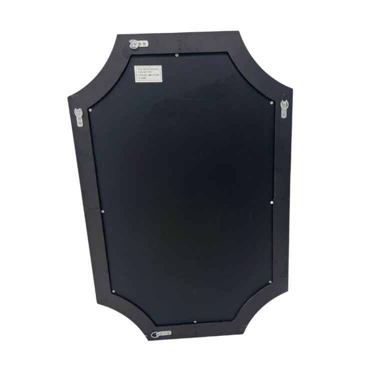 Besty Irregular Wall Mirror – 60 x 90cm Gold Solid Wood Accent