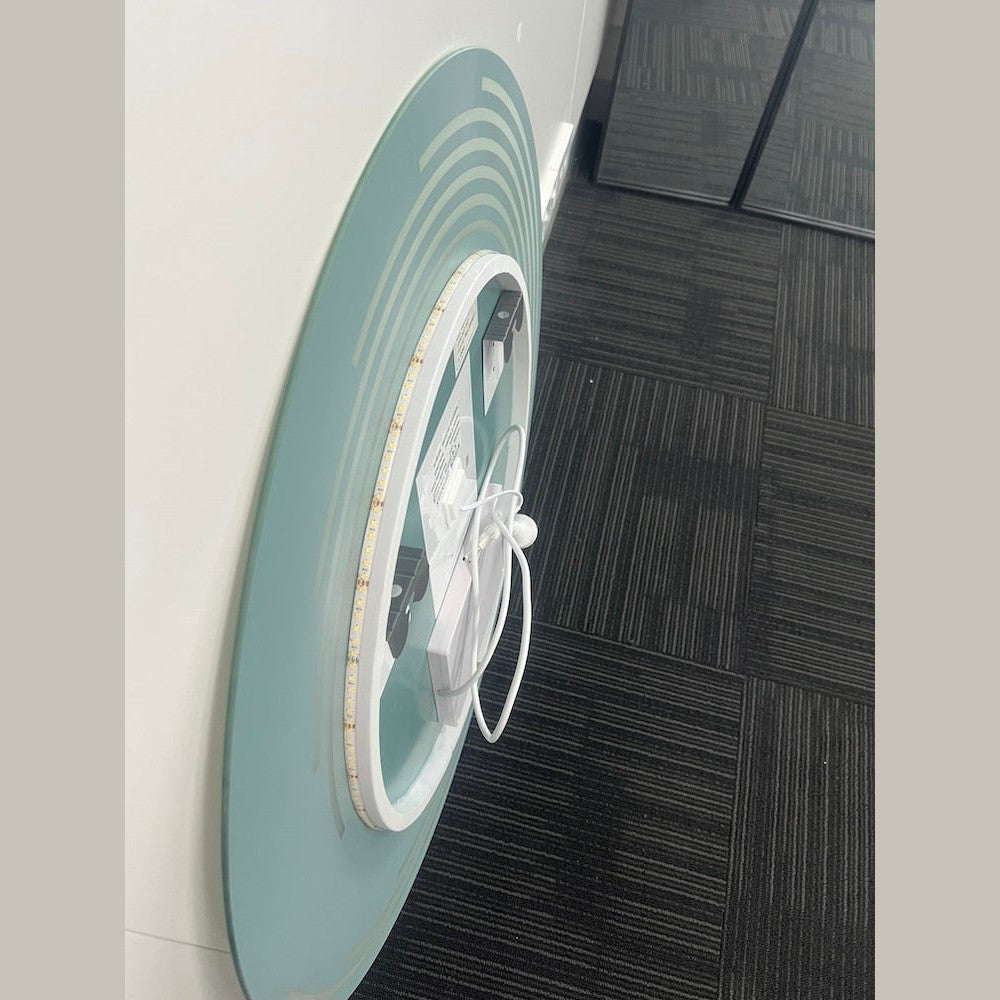 Besty Round LED Mirror – 80cm Frameless Concentric with Defogger
