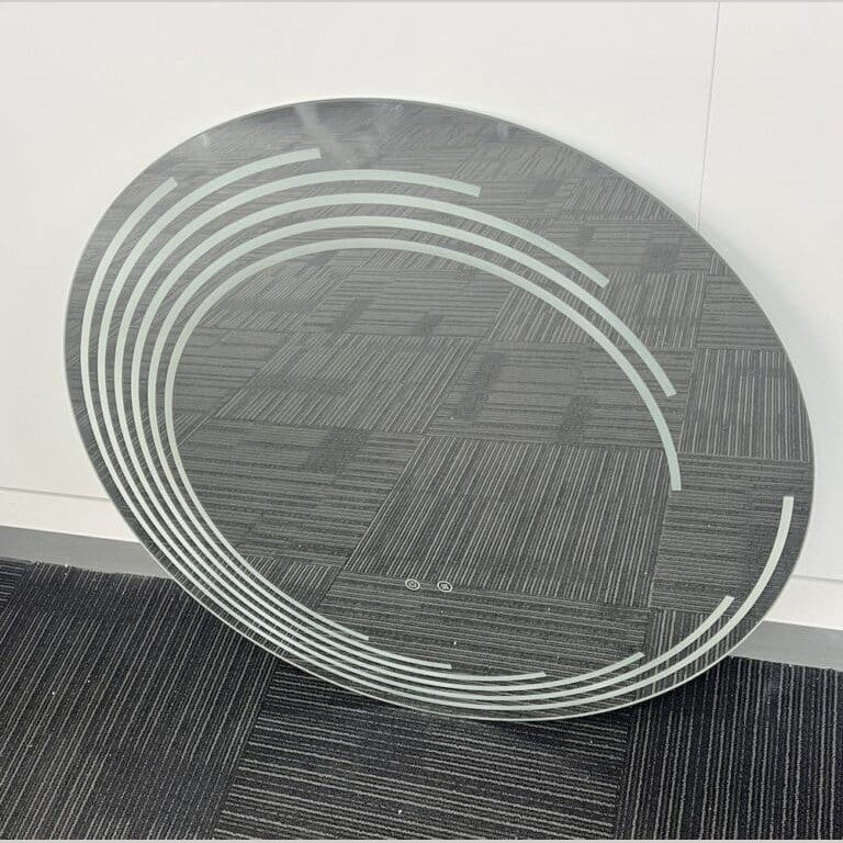 Besty Round LED Mirror – 80cm Frameless Concentric with Defogger