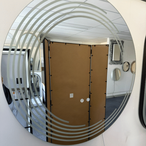 Besty Round LED Mirror – 80cm Frameless Concentric with Defogger