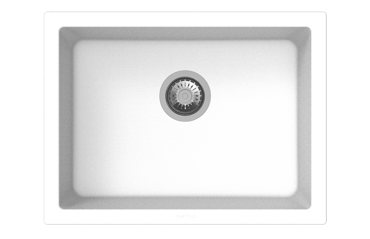 610 x 457 x 205mm Carysil Big Bowl Granite Kitchen/Laundry Sink Top/Flush/Under Moun