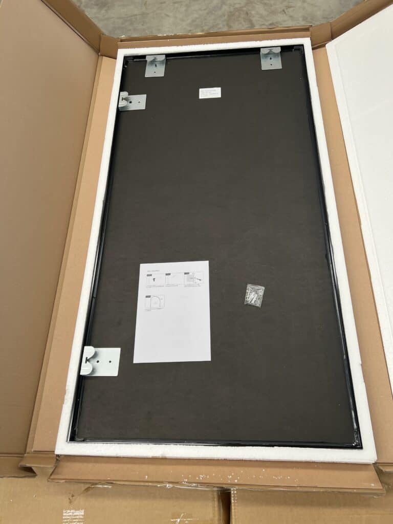 Black Framed Rectangular Wall Mirror Modern 60cm x 120cm Full-Length Mirror for Bedrooms Bathrooms Entryways