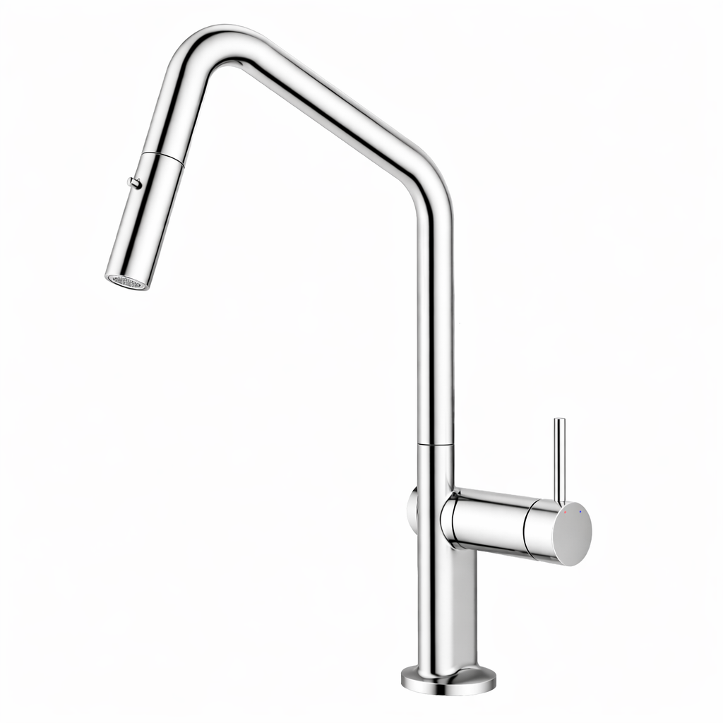 Navona Carysil Angle Chrome Pull Out Kitchen Mixer