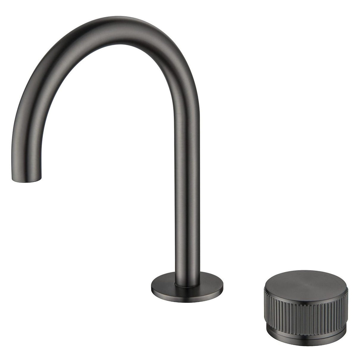 Mica Fluted Gooseneck Hob Basin Mixer Set