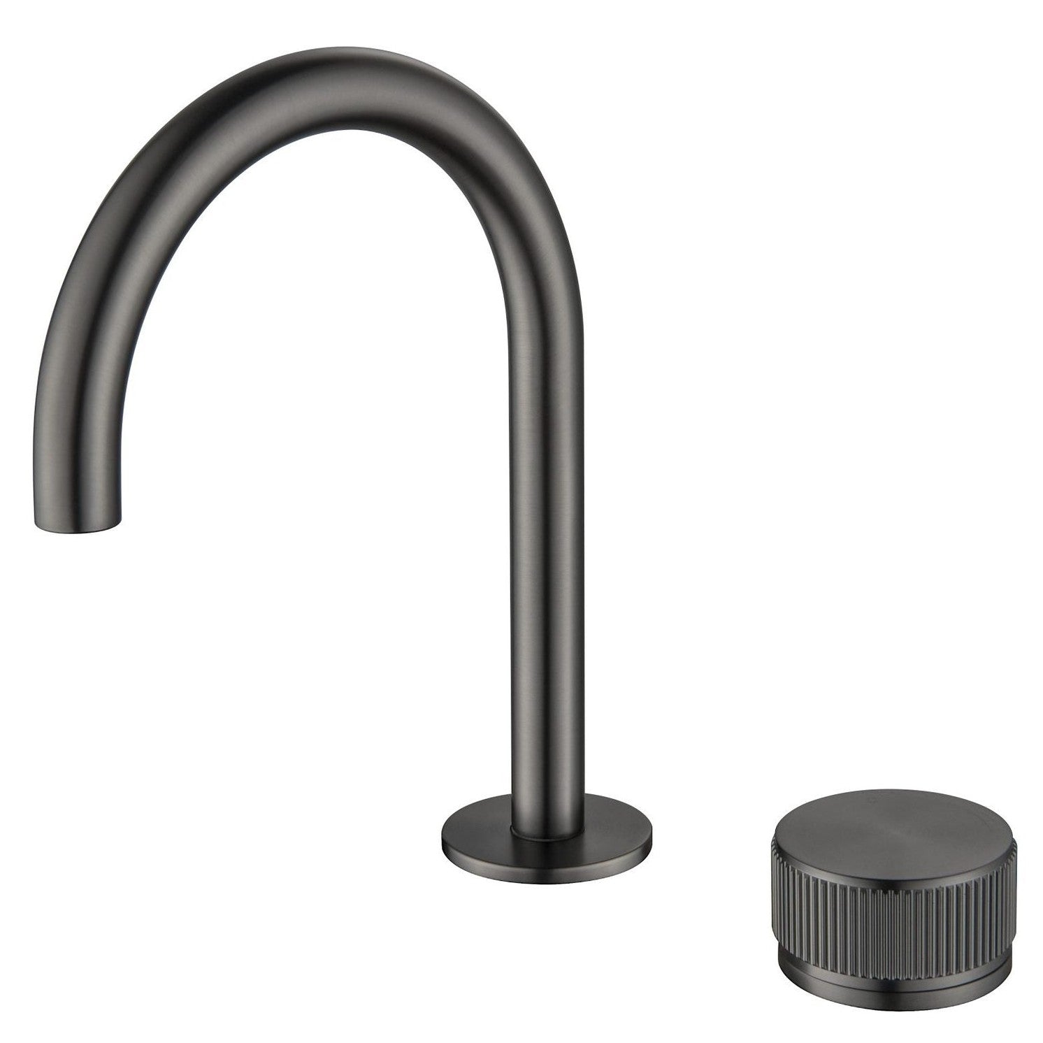 Mica Fluted Gooseneck Hob Basin Mixer Set