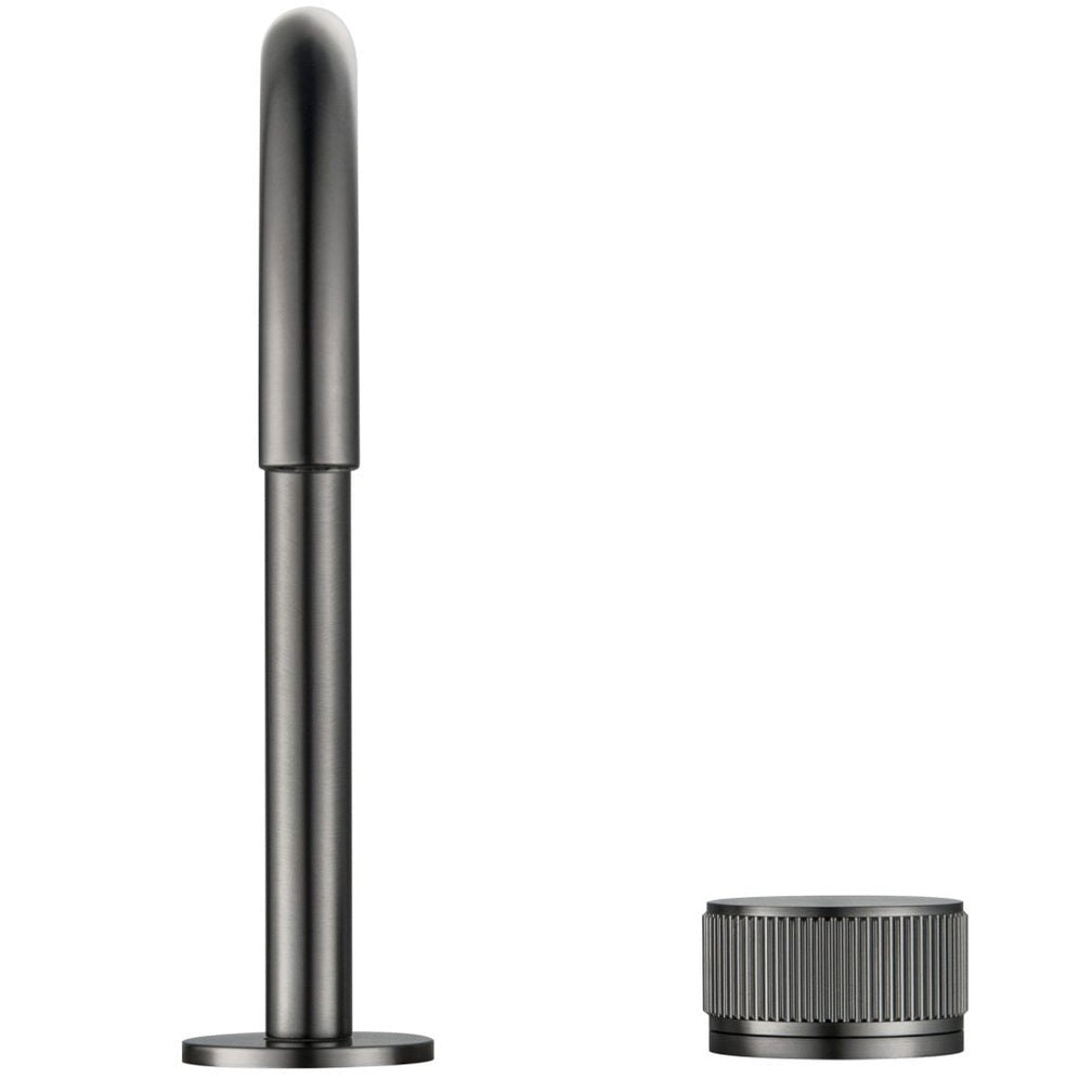 Mica Fluted Gooseneck Hob Basin Mixer Set