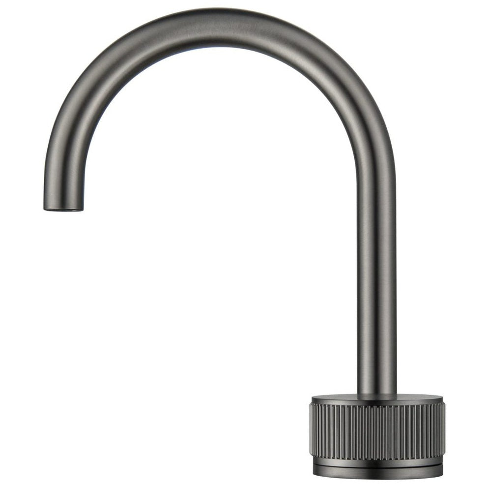 Mica Fluted Gooseneck Hob Basin Mixer Set