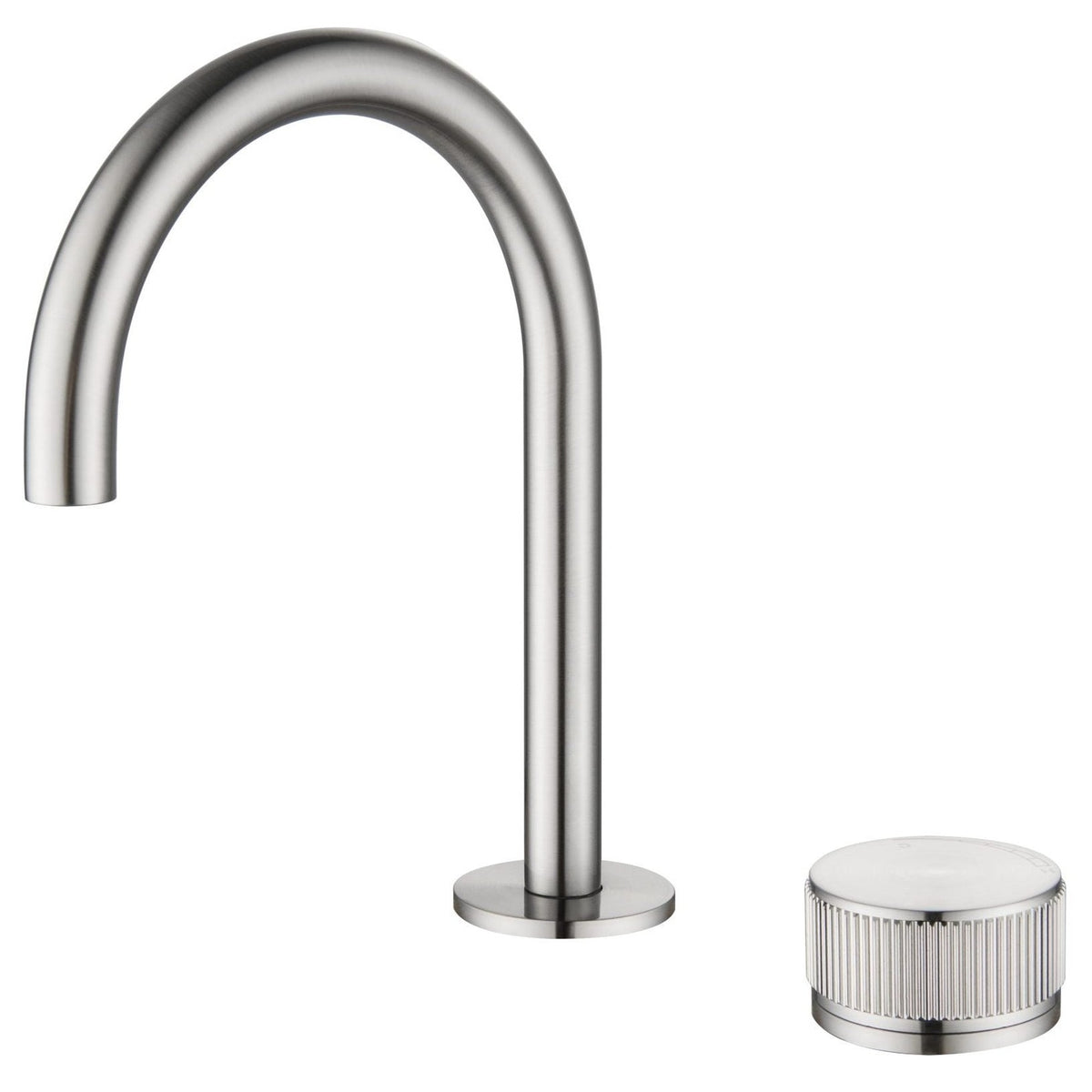 Mica Fluted Gooseneck Hob Basin Mixer Set