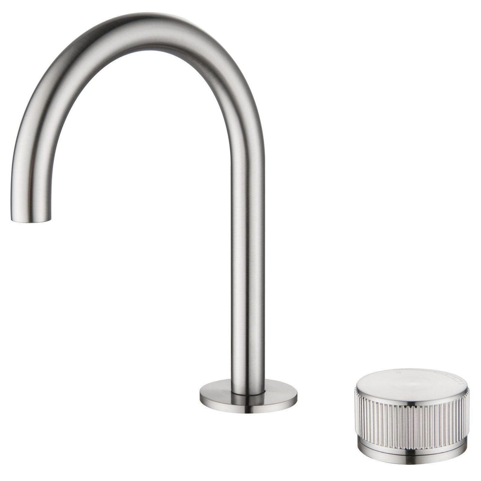 Mica Fluted Gooseneck Hob Basin Mixer Set