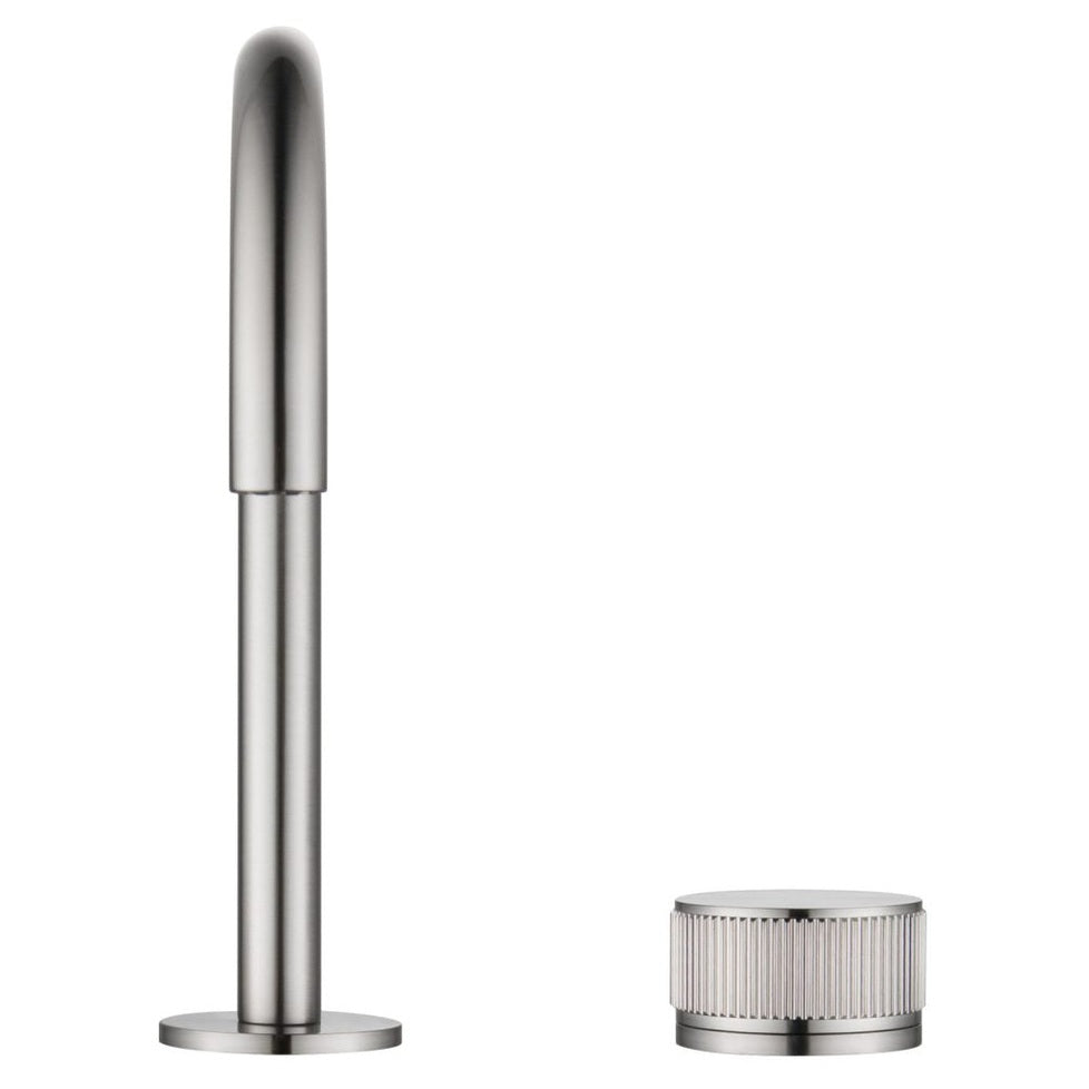 Mica Fluted Gooseneck Hob Basin Mixer Set