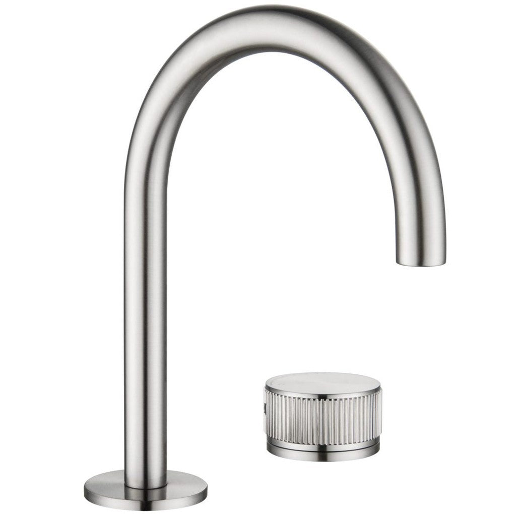 Mica Fluted Gooseneck Hob Basin Mixer Set