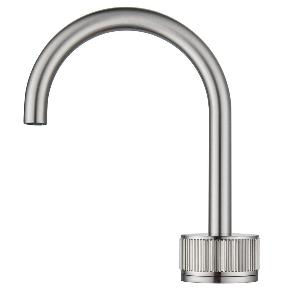 Mica Fluted Gooseneck Hob Basin Mixer Set