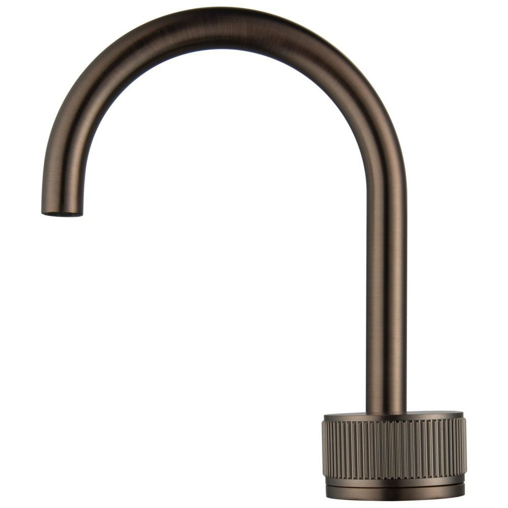 Mica Fluted Gooseneck Hob Basin Mixer Set