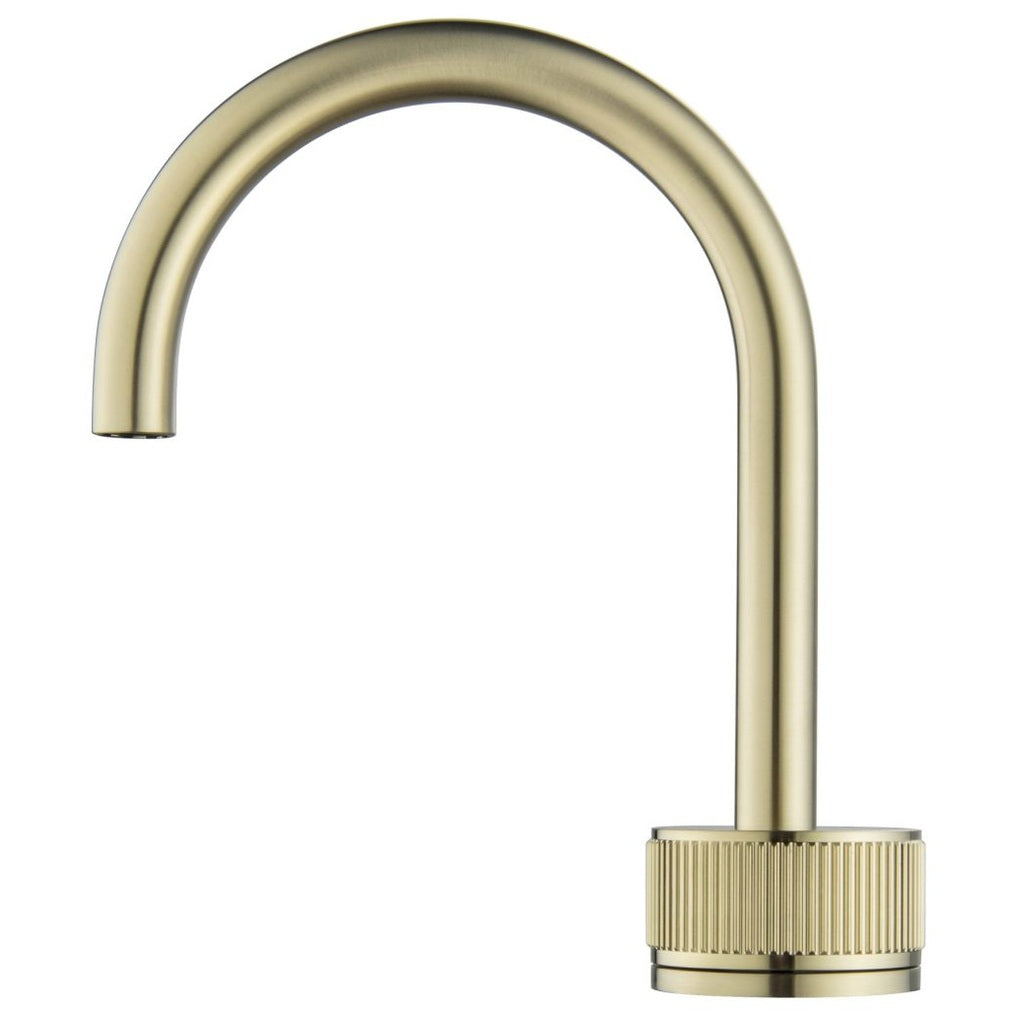 Mica Fluted Gooseneck Hob Basin Mixer Set