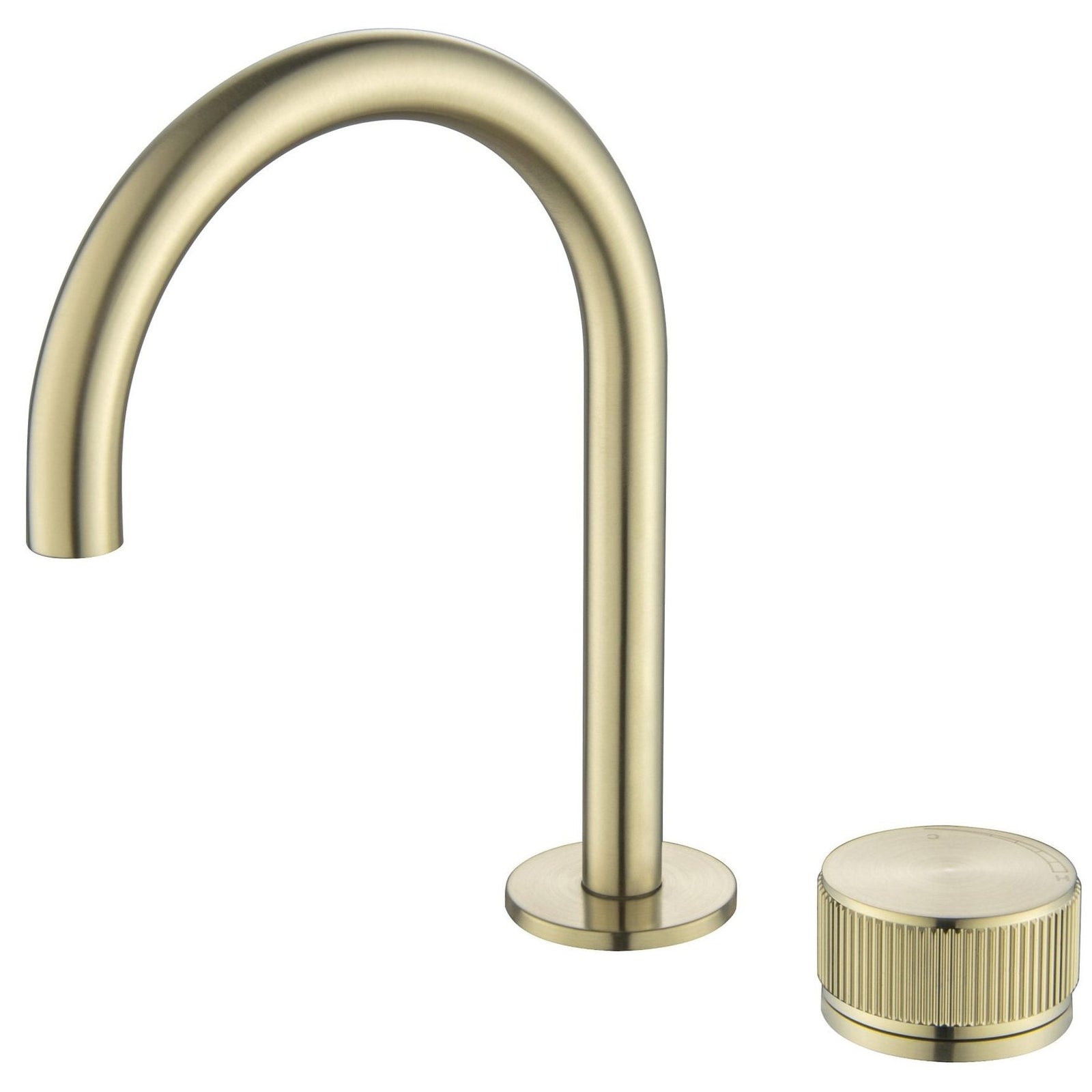 Mica Fluted Gooseneck Hob Basin Mixer Set