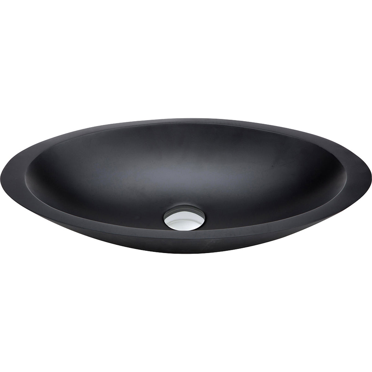 Bahama Solid Surface Above Counter Basin, Matte Black