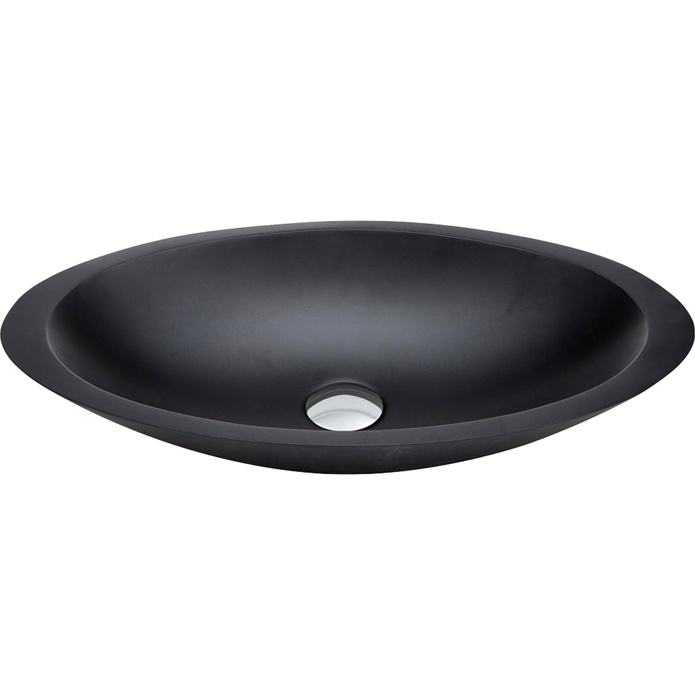 Bahama Solid Surface Above Counter Basin, Matte Black