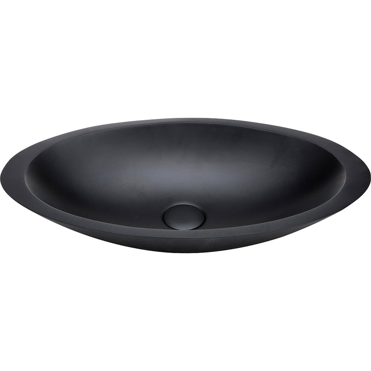 Bahama Solid Surface Above Counter Basin, Matte Black