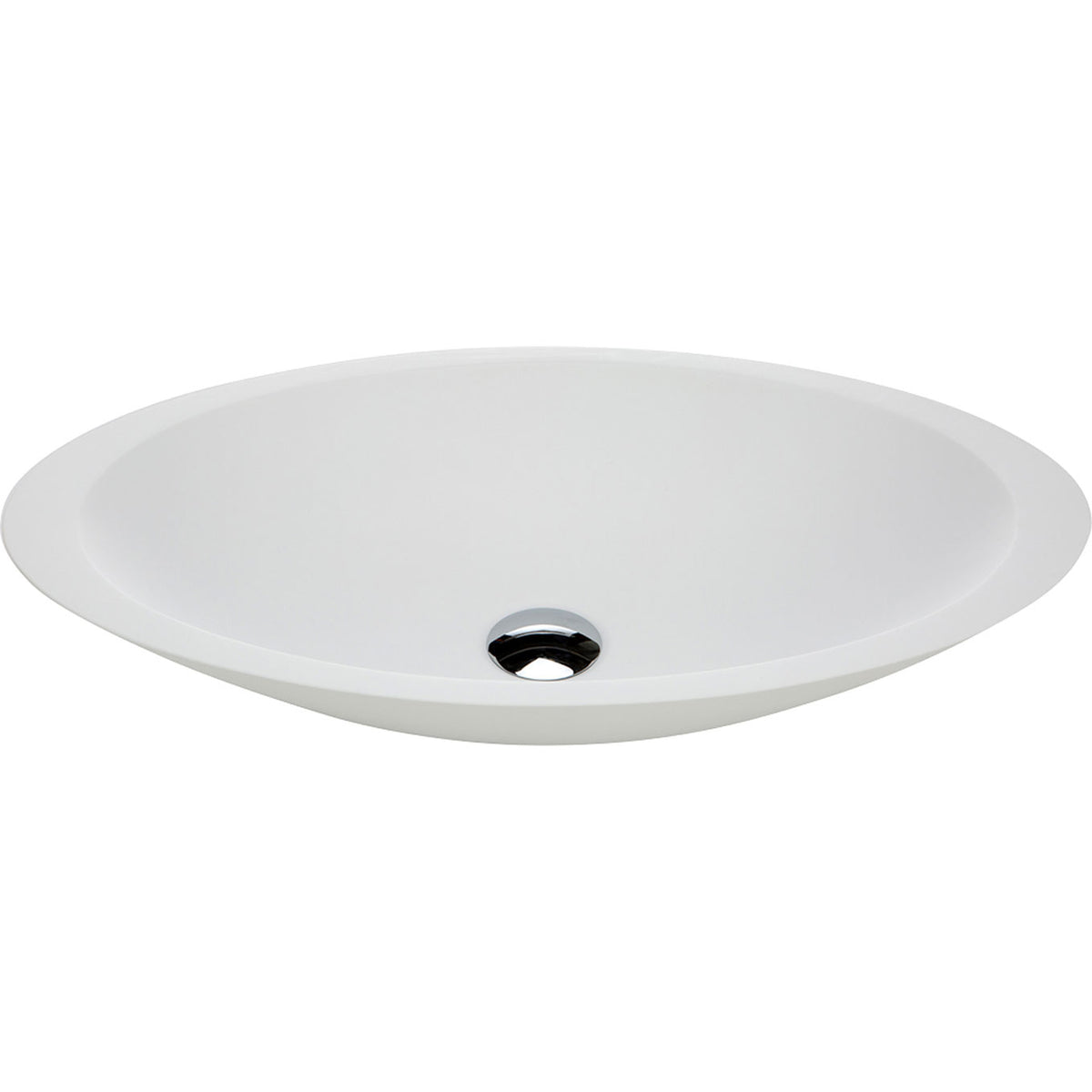 Bahama Solid Surface Above Counter Basin, Matte White