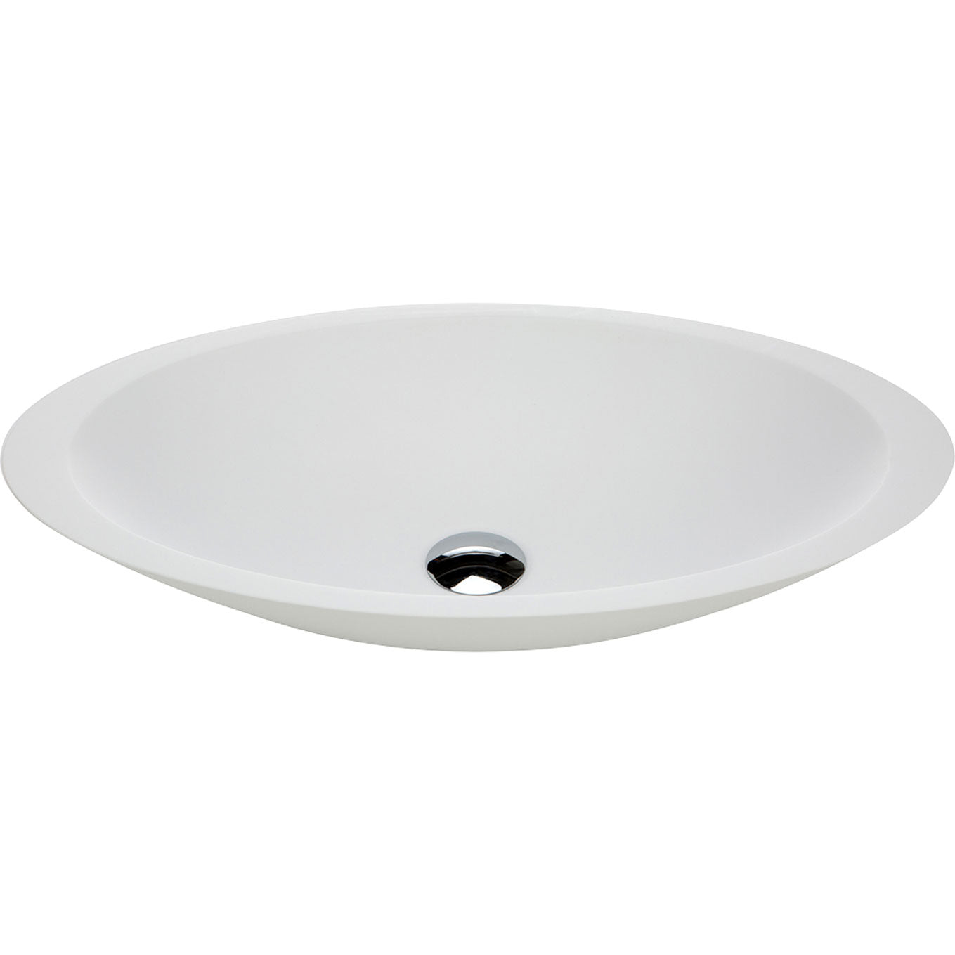 Bahama Solid Surface Above Counter Basin, Matte White