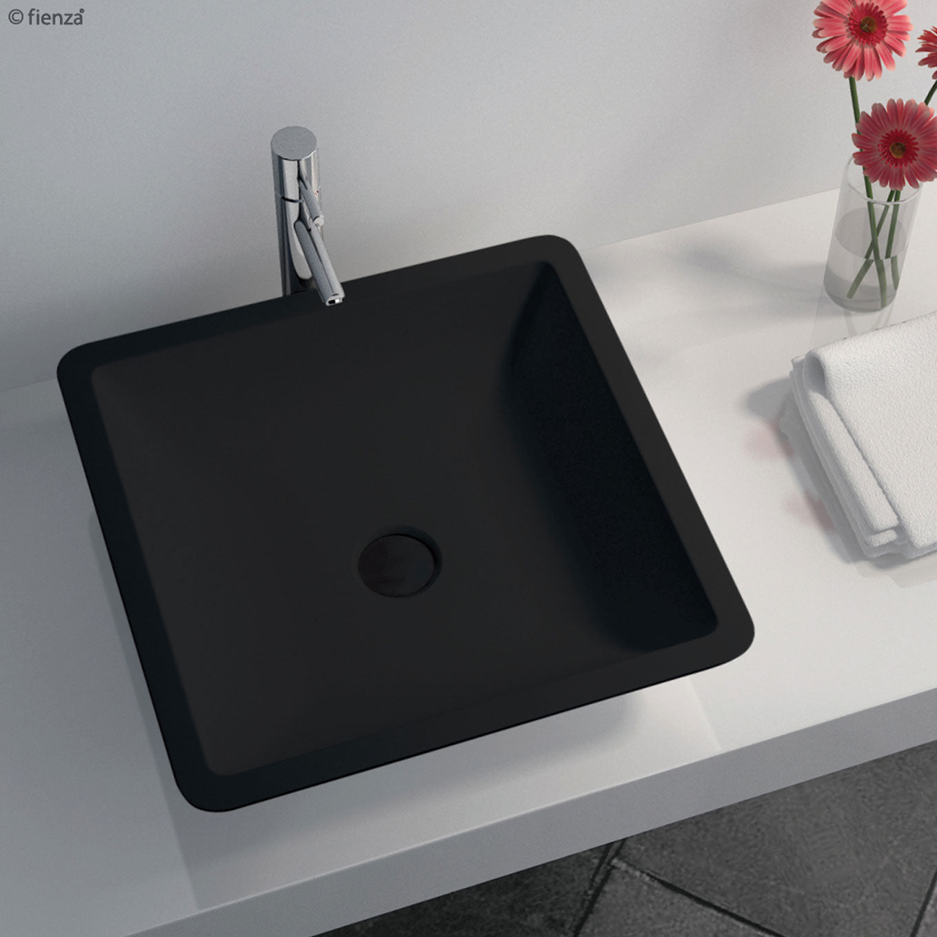 Classique 420 Solid Surface Above Counter Basin, Matte Black