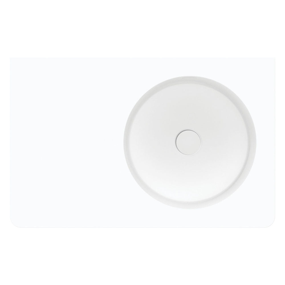 Encanto 700 Solid Surface Wall Basin, No Tap Hole