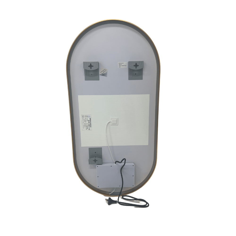 Oval LED Bathroom Mirror – Frontlit with Defogger & Dimmable