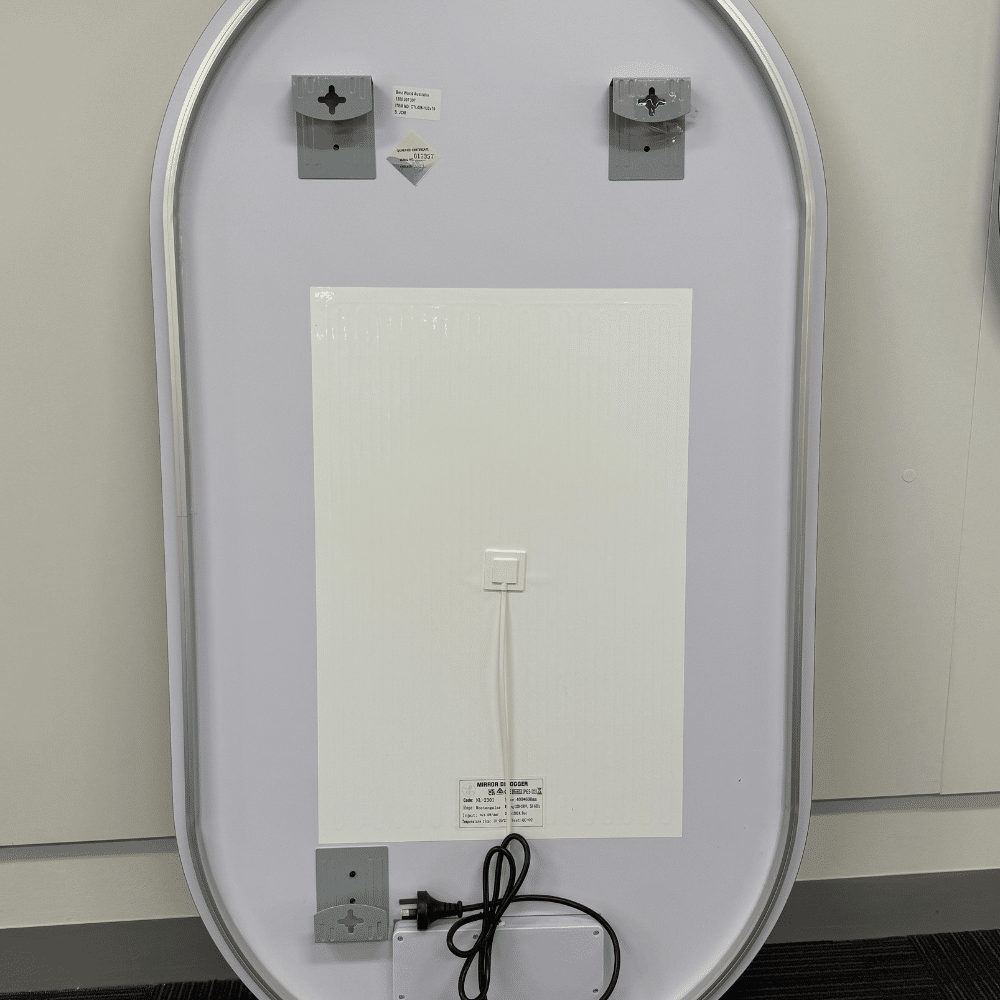 Oval LED Mirror 100cm x 50cm Frameless Backlit Defogger Dimmable