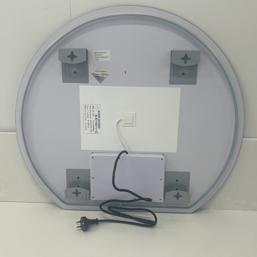 Modern Crescent Moon Wall LED Mirror 63cm x 70cm Backlit Frameless