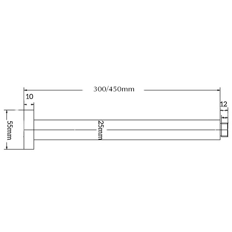 Mica Ceiling Arm - 300/450mm