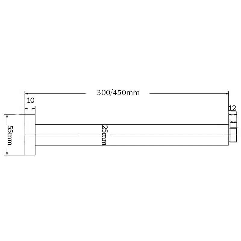 Mica Ceiling Arm - 300/450mm