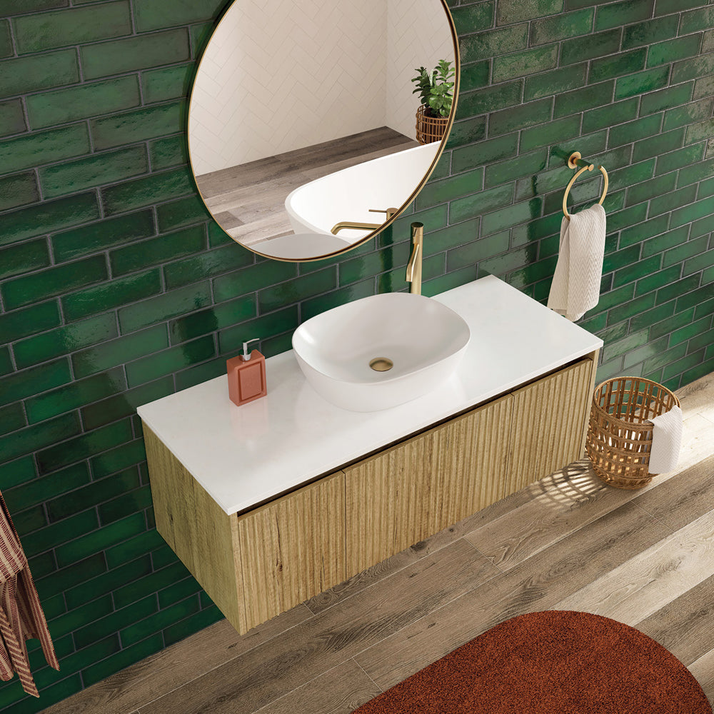 Crystal Pure Silica Free Stone Top, Ensuite Depth, 900mm