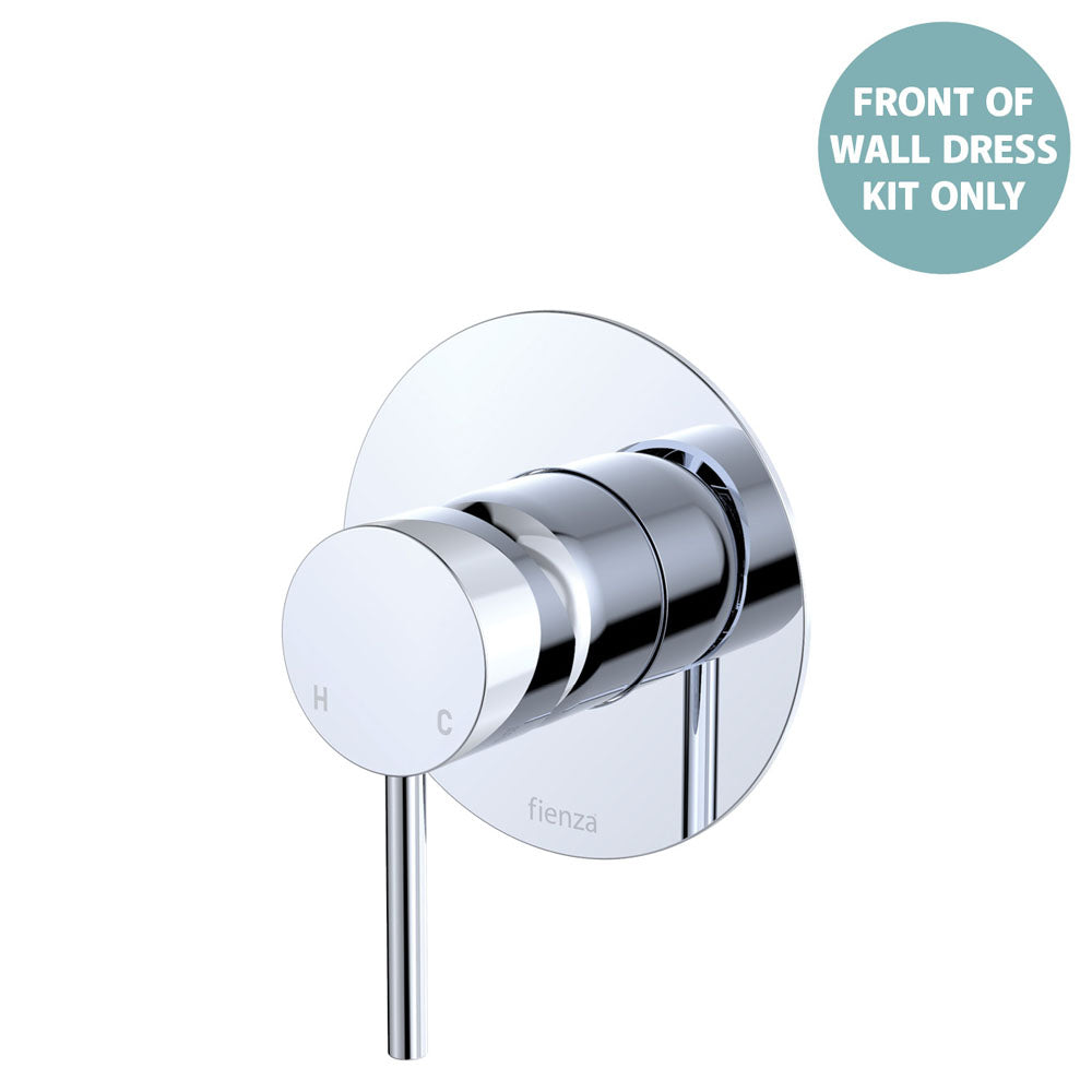 Kaya Wall Mixer Dress Kit, Large Round Plate - Chrome