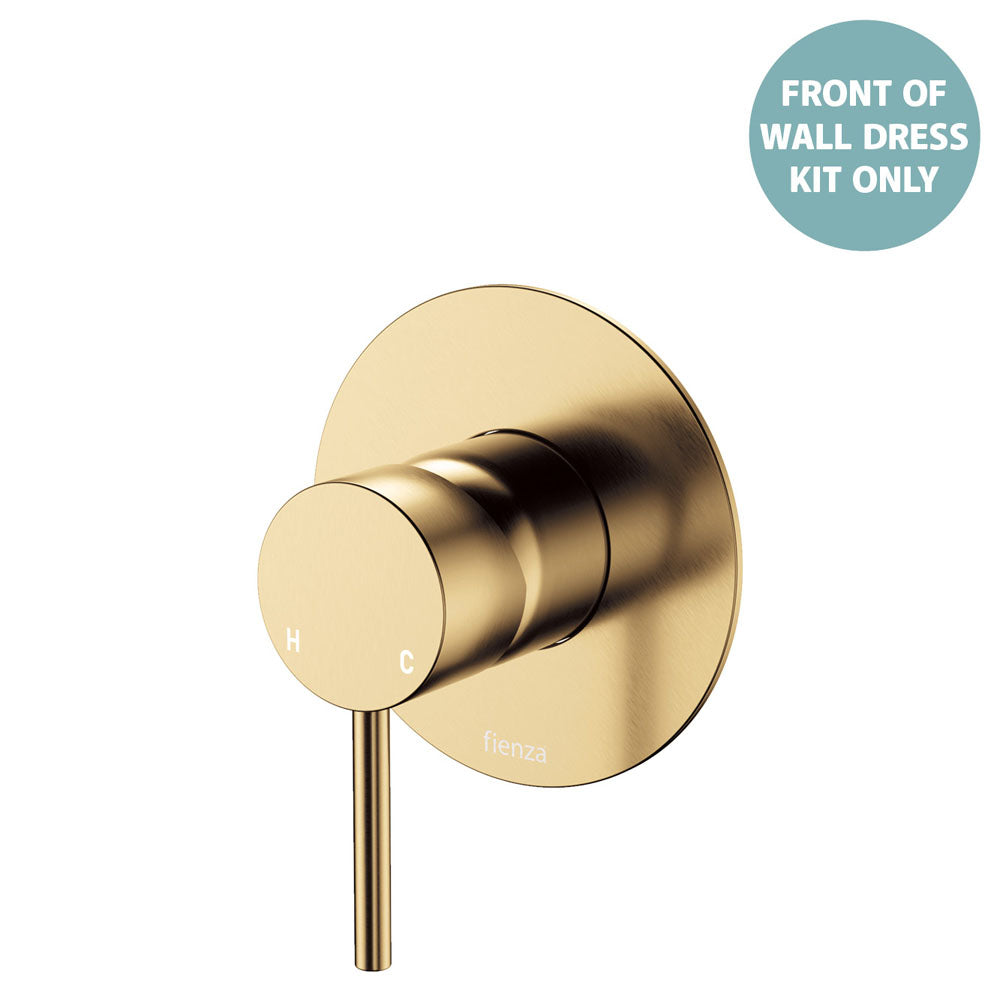 Kaya Wall Mixer Dress Kit, Large Round Plate - Urban Brass