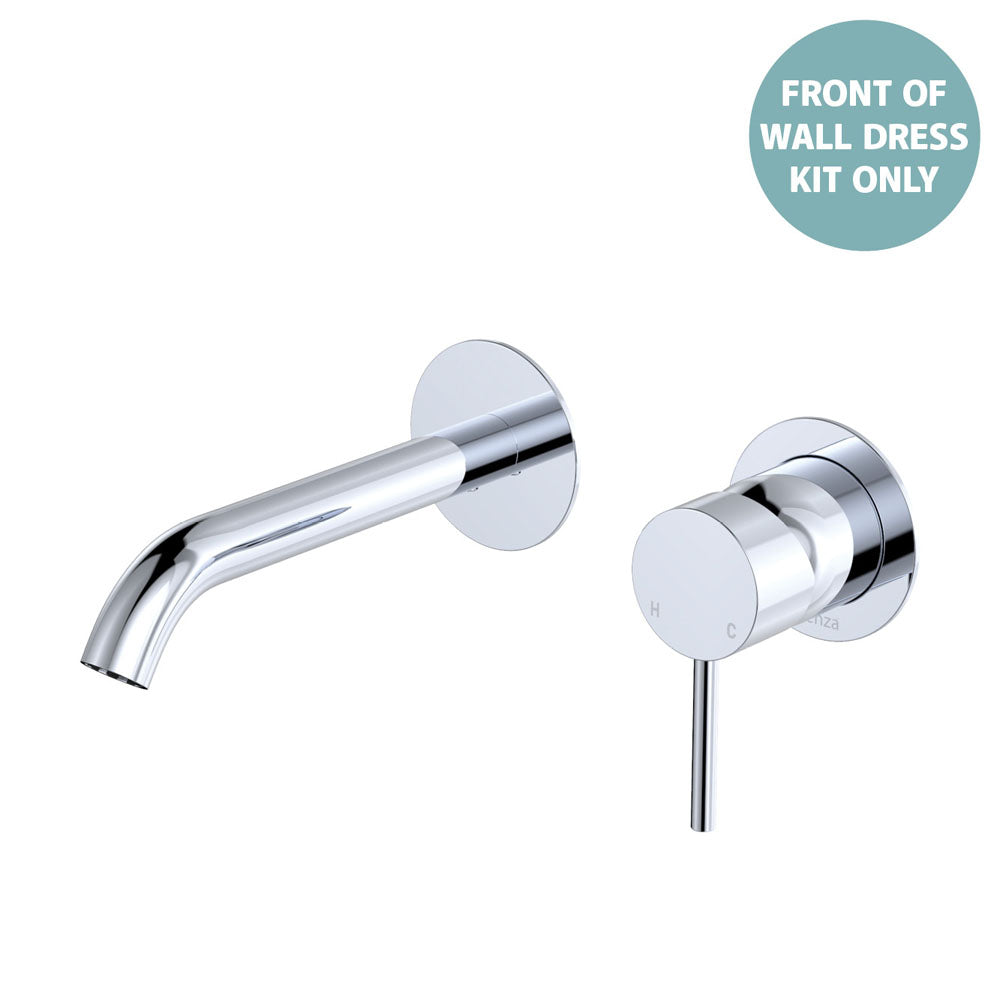 Kaya Basin/Bath Wall Mixer Dress Kit, Round Plates, 160mm Outlet - Chrome