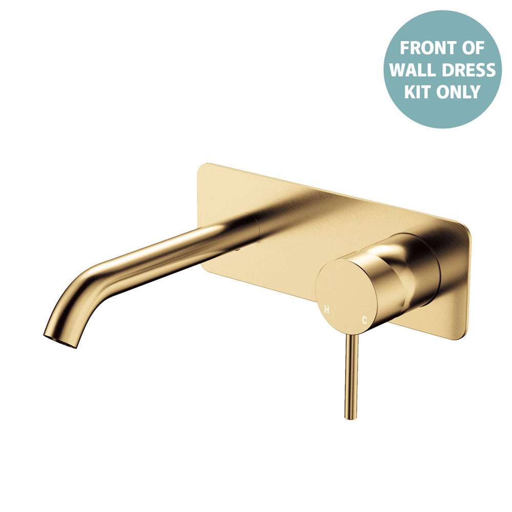 Kaya Basin/Bath Wall Mixer Dress Kit, Rectangular Plate, 160mm Outlet - Urban Brass