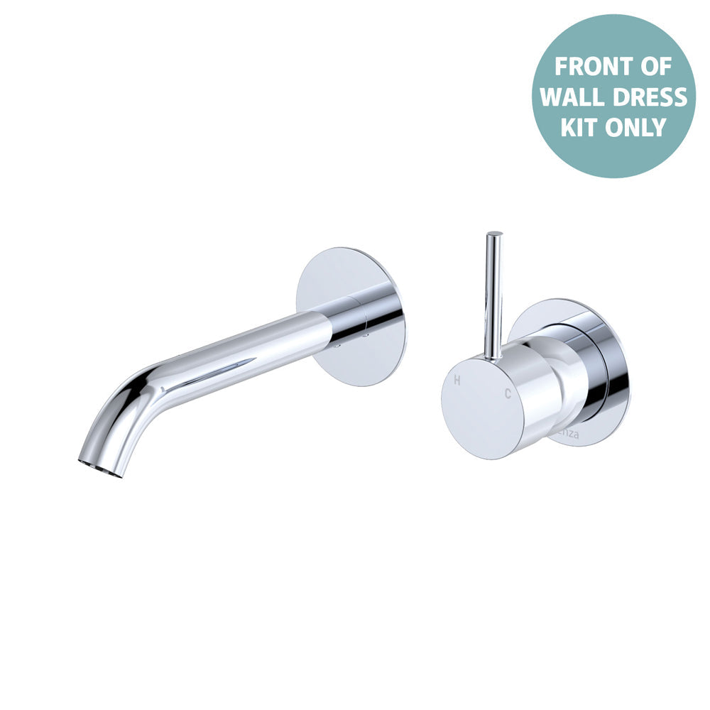 Kaya Up Basin/Bath Wall Mixer Dress Kit, Round Plates, 160mm Outlet - Chrome