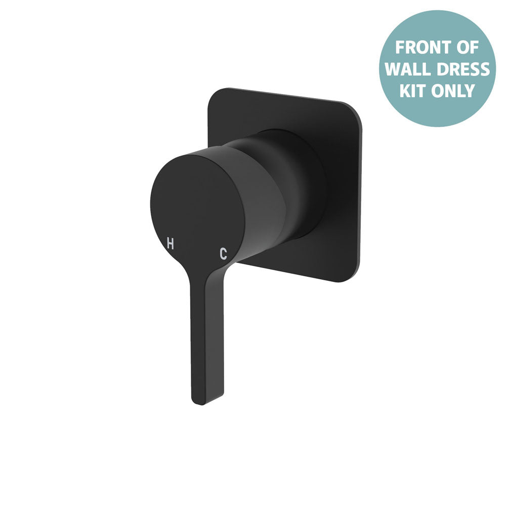 Sansa Wall Mixer Dress Kit, Square Plate - Matte Black