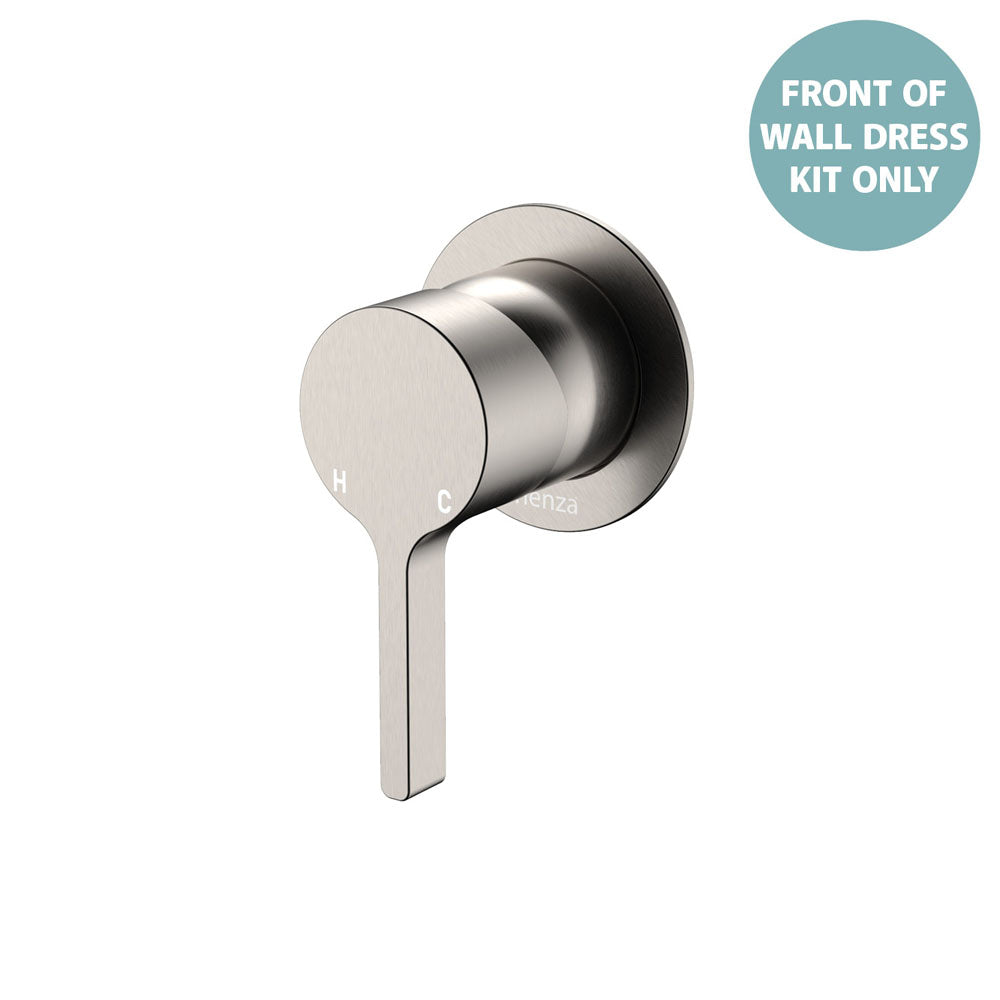 Sansa Wall Mixer Dress Kit, Small Round Plate - Brushed Nickel