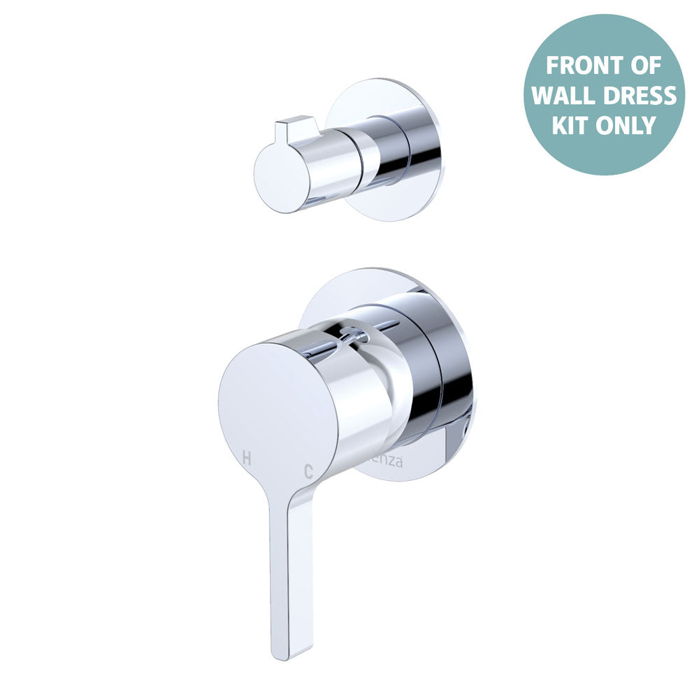 Sansa Wall Diverter Mixer Dress Kit, Small Round Plates - Chrome