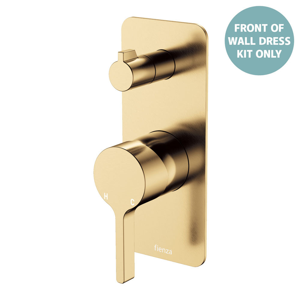 Sansa Wall Diverter Mixer Dress Kit, Rectangular Plate - Urban Brass