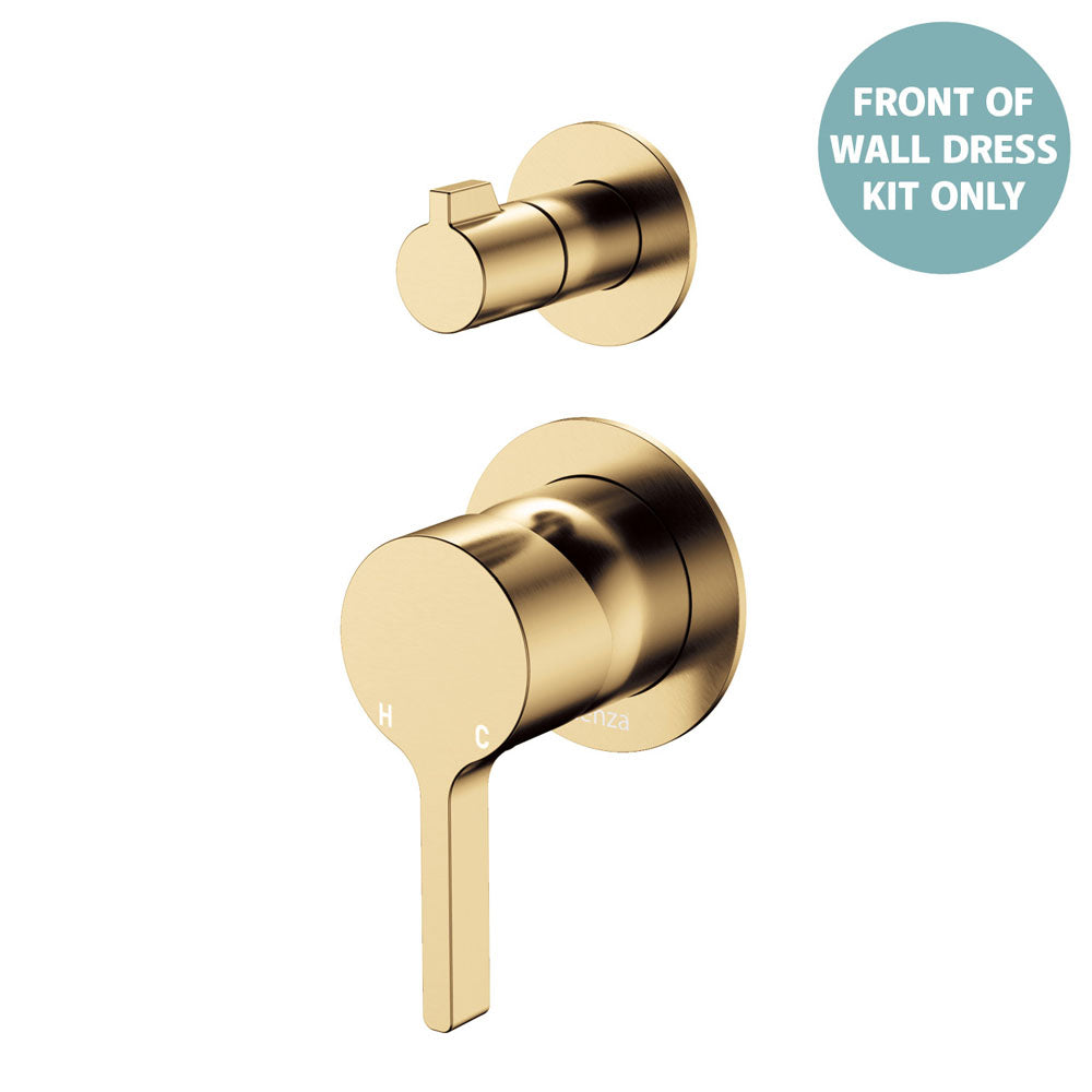 Sansa Wall Diverter Mixer Dress Kit, Small Round Plates - Urban Brass